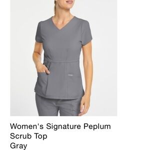 Gray scrub top